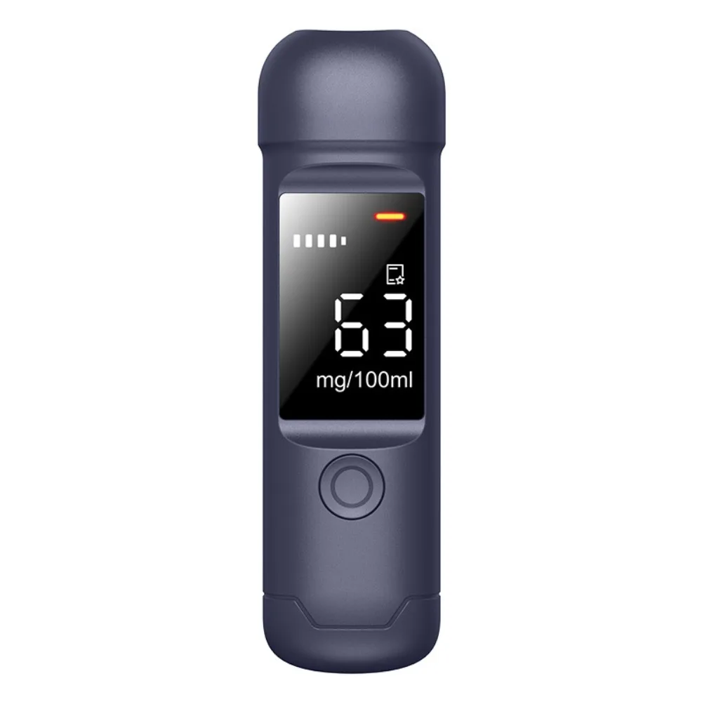 LCD Display Automatic Alcohol Detection System Anti-Corrosion Material High-Precision Portable Alcohol Tester Rechargeable