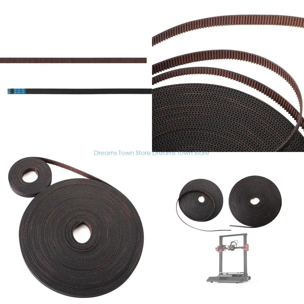 

HX6A 3D-печать Ремень ГРМ GT2, 2M 5M GT2 Открытый ремень ГРМ, шаг 2 мм, ширина 9 мм