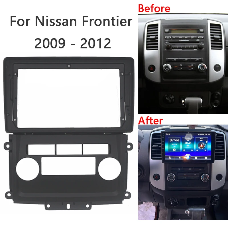 Car Radio Multimedia Player Head Unit Fascia Auto Stereo Dash Panel Mount Trim Frame Kit For Nissan Frontier Xterra 2009-2012