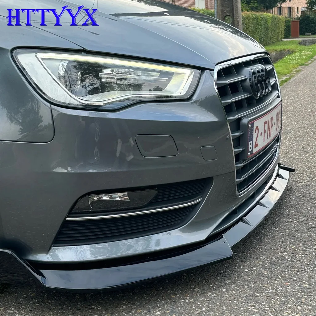 Fit For AUDI A3 8V 2012-2016 Standard Version Car Front Bumper Splitter Lip Diffuser Body Kit Spoiler Guard(Not S-Line MODELS)