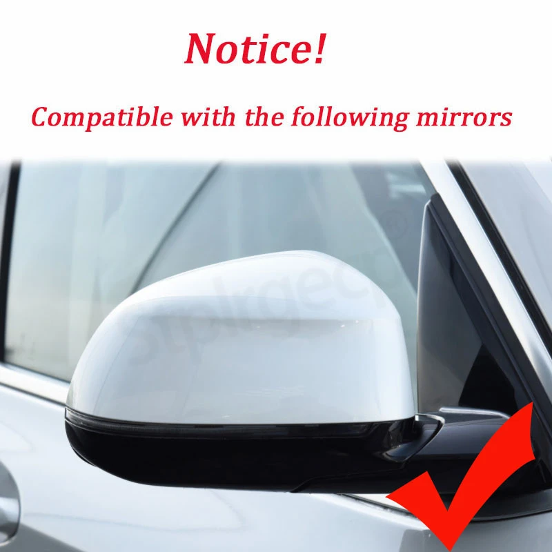 Black Rear Side View Mirror Covers Shell Replacement For BMW X3 G01 X4 G02 X5 G05 X6 G06 X7 G07 G08 iX3 2018 2019-2023 M style