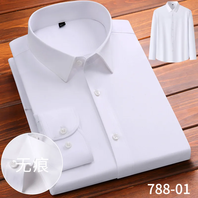 New men's dress shirt long sleeve Spring Modal free ironing high quality business casual fashion breathable slim work clothes