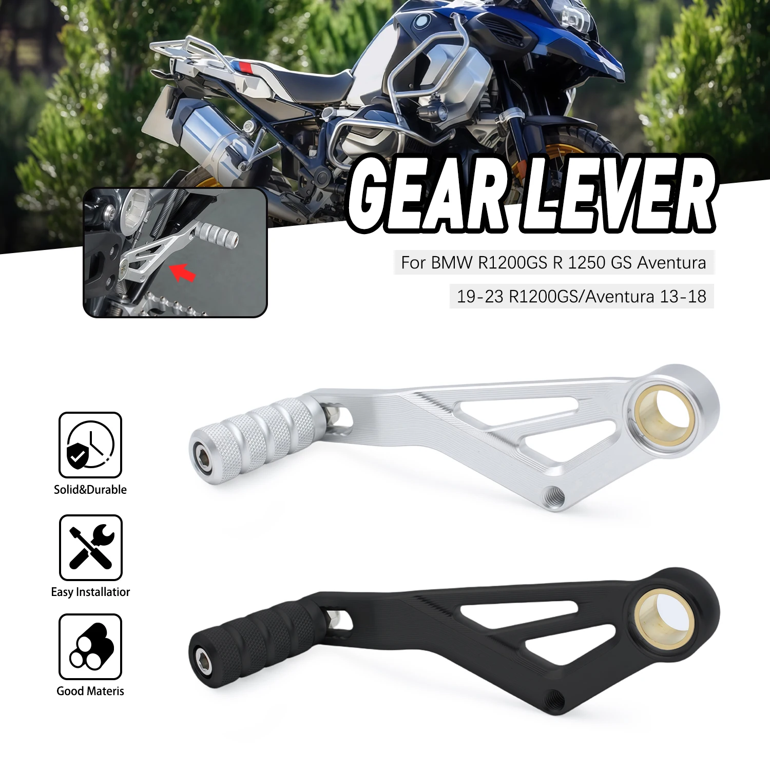 

Motorcycle Gear Shift Lever For BMW R1200GS R 1250 GS Adventure 2019-2023 R1200GS Adventure 13-18 For BMW R1250GS R 1200 GS