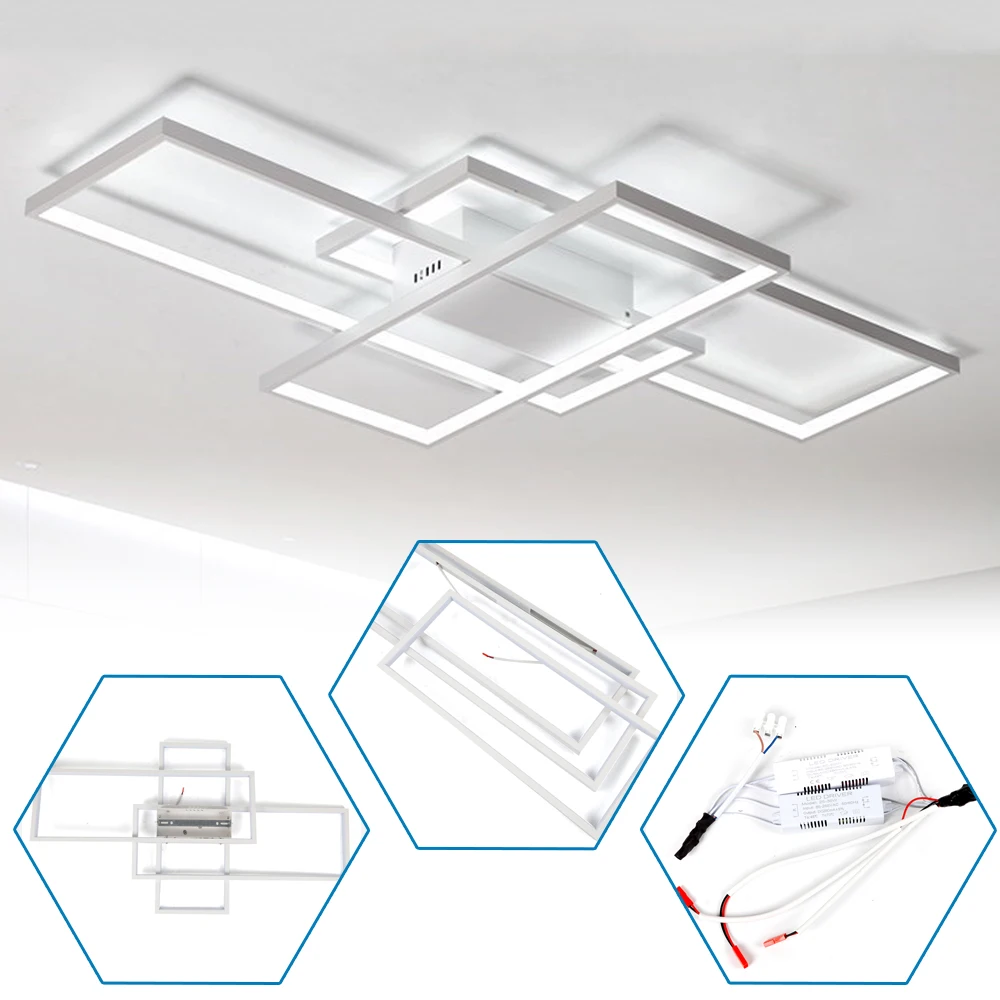 

80W Ceiling Light Durable Modern Flush Mount Lighting Fixture Indoor 110-260V Energy Saving & Eye Protection