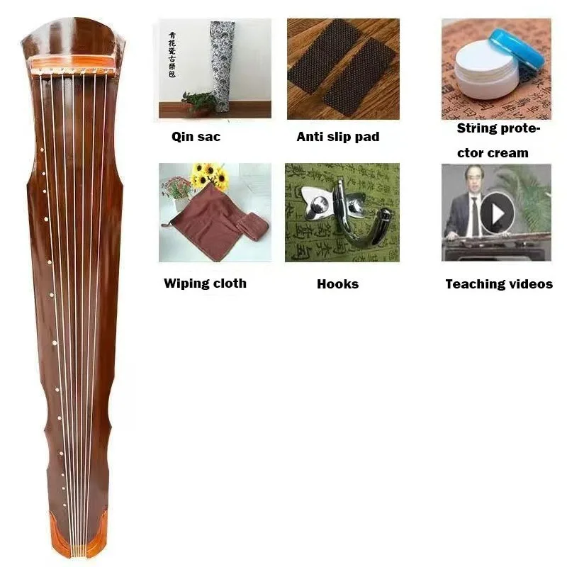 Fuxi Guzheng Handmade Old Tongmu 7-string Zither Beginner's Exam Zhongni Professional Chinese Traditional Stringed Instruments