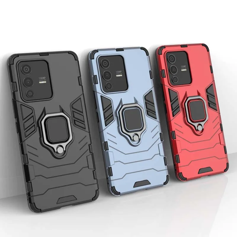 Shockproof Case For Vivo S5 S6 S7 S7E S7T S9 S9E S10 S12 Pro V17 Neo V11 V11i Cover Bumper Armor Ring Magnetic Stand Back Coque