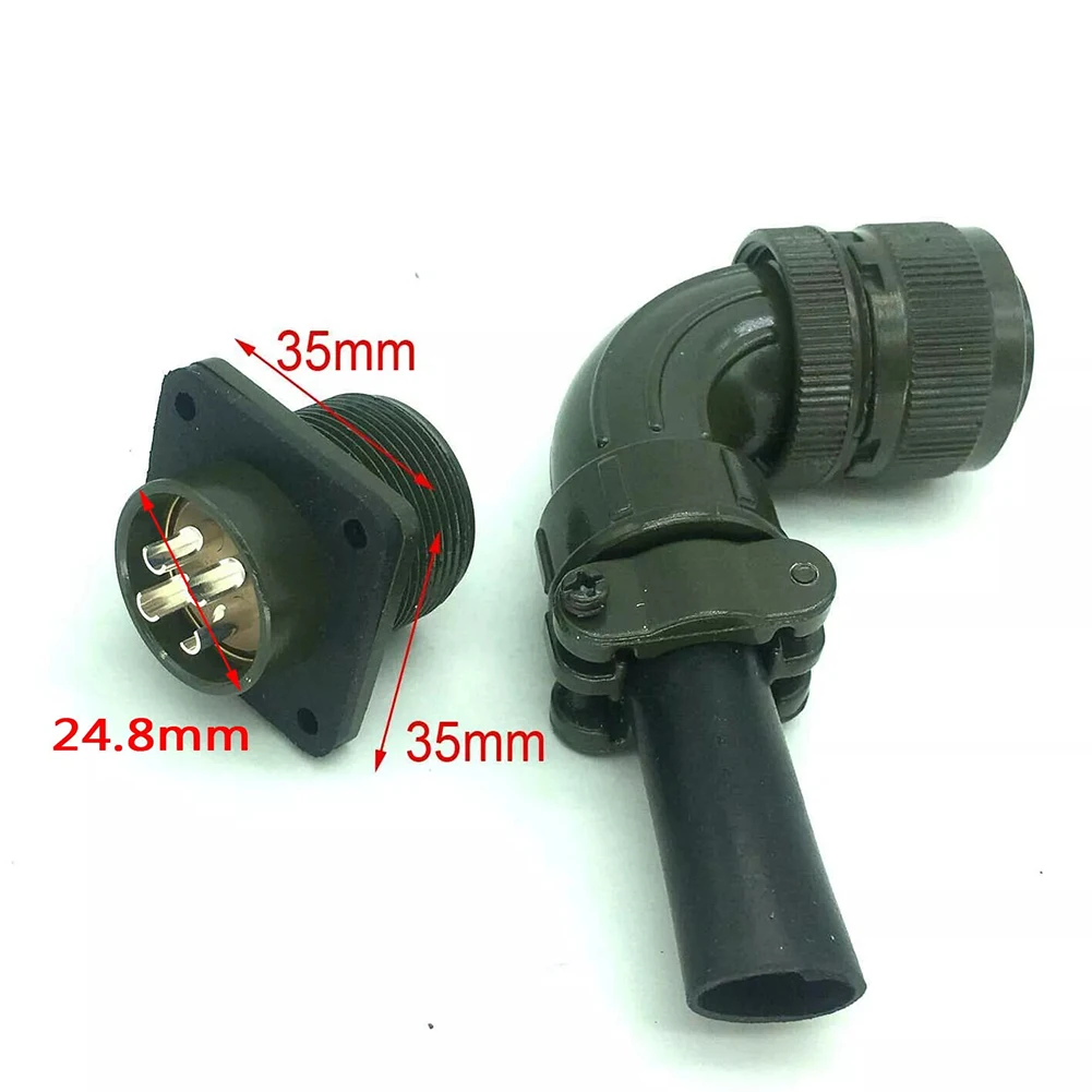 

Set 90° Aviation Motor Special Aviation Connector 3108 18-10S 4-pin Core For Metalworking Tool Accessory