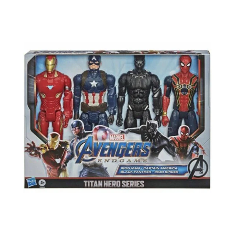 

Original New Marvel Avengers Captain America Iron man Iron Spider Black Panther Titan Hero Series Collectible Figurines Kids Toy