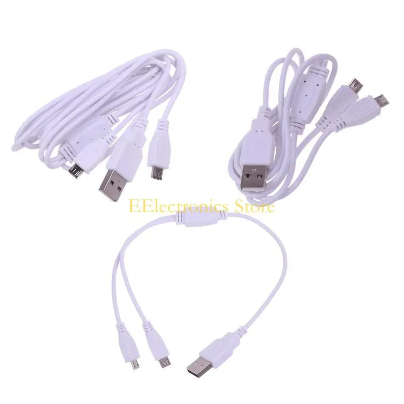 

B03C 2 в 1 Micro USB -кабельный кабельный кабель Mobilephone проволоки с двойным микро -USB для USB -шнура