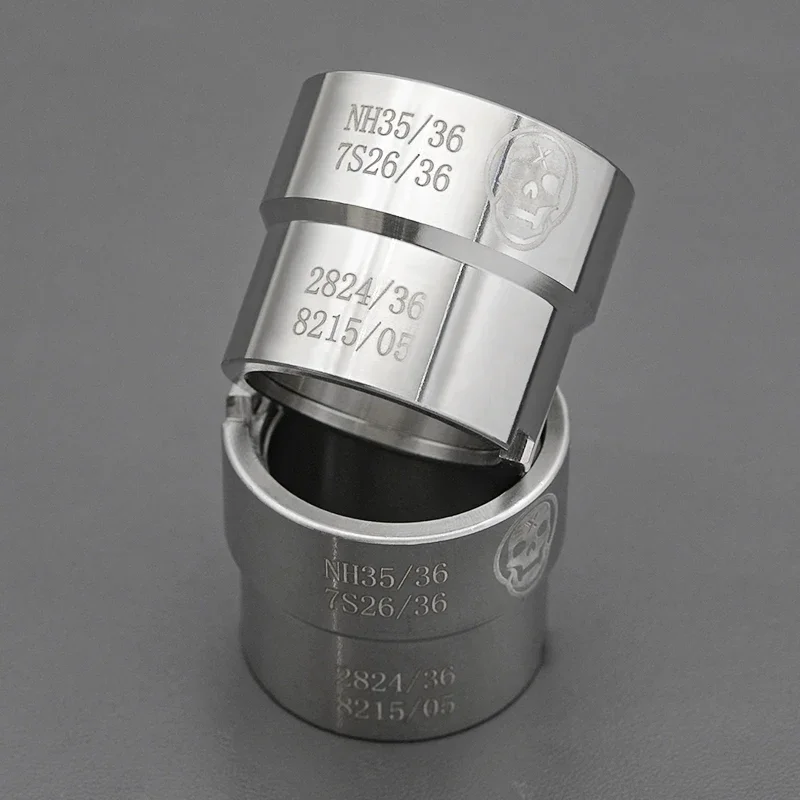 ホルダーダブルヘッドステンレス鋼フィット日本 NH35 NH36 7S 4R 8215 8205 2824 2836 8200 ムーブメント修復ツール