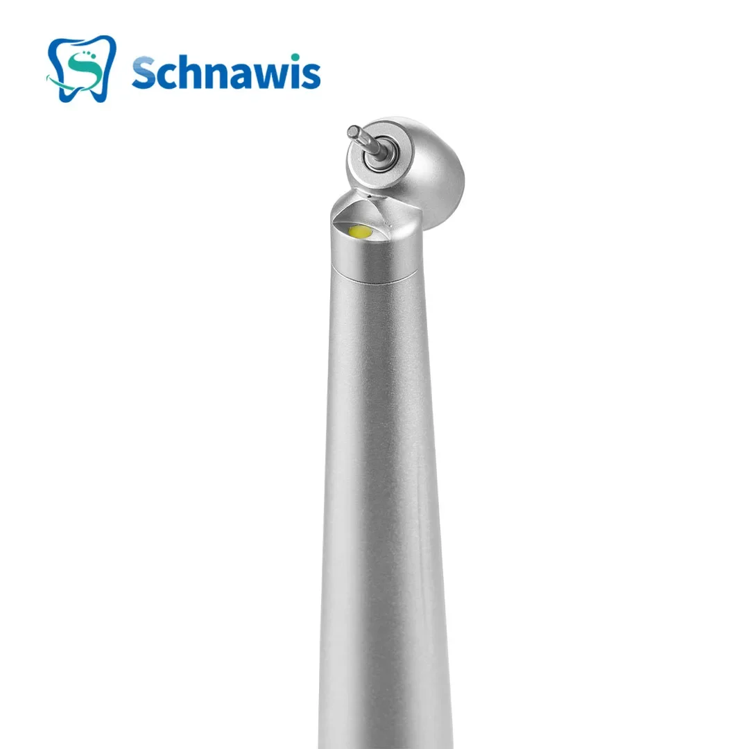 Pieza de mano Dental LED de alta velocidad de 45 grados, generador electrónico, botón pulsador integrado, pulverizador de agua individual con luz LED M600LG