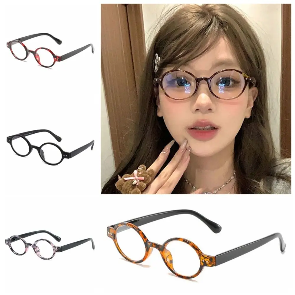 

Alloy Elderly Reading Glasses Retro PC Unisex Presbyopic Glasses Costume Accessory Decorative Tortie Elliptical Frame Eyewear