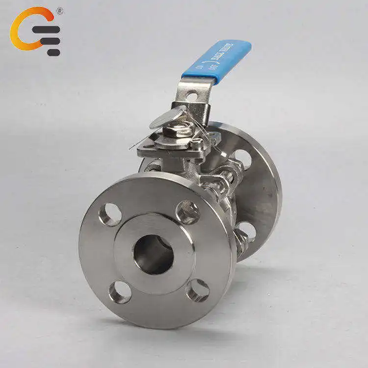 Sanitary SS304 SS316L CF8 1000 WOG 2" Stainless Steel Manual 3PC Double Flange End Ball Valve