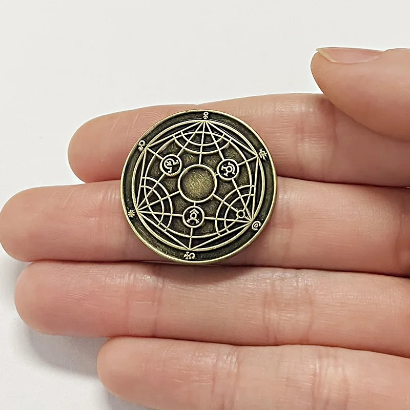 Anime Transmutation Circle Cosplay Cartoon Costume Metal Badge Pin Alloy Brooch Props Gift