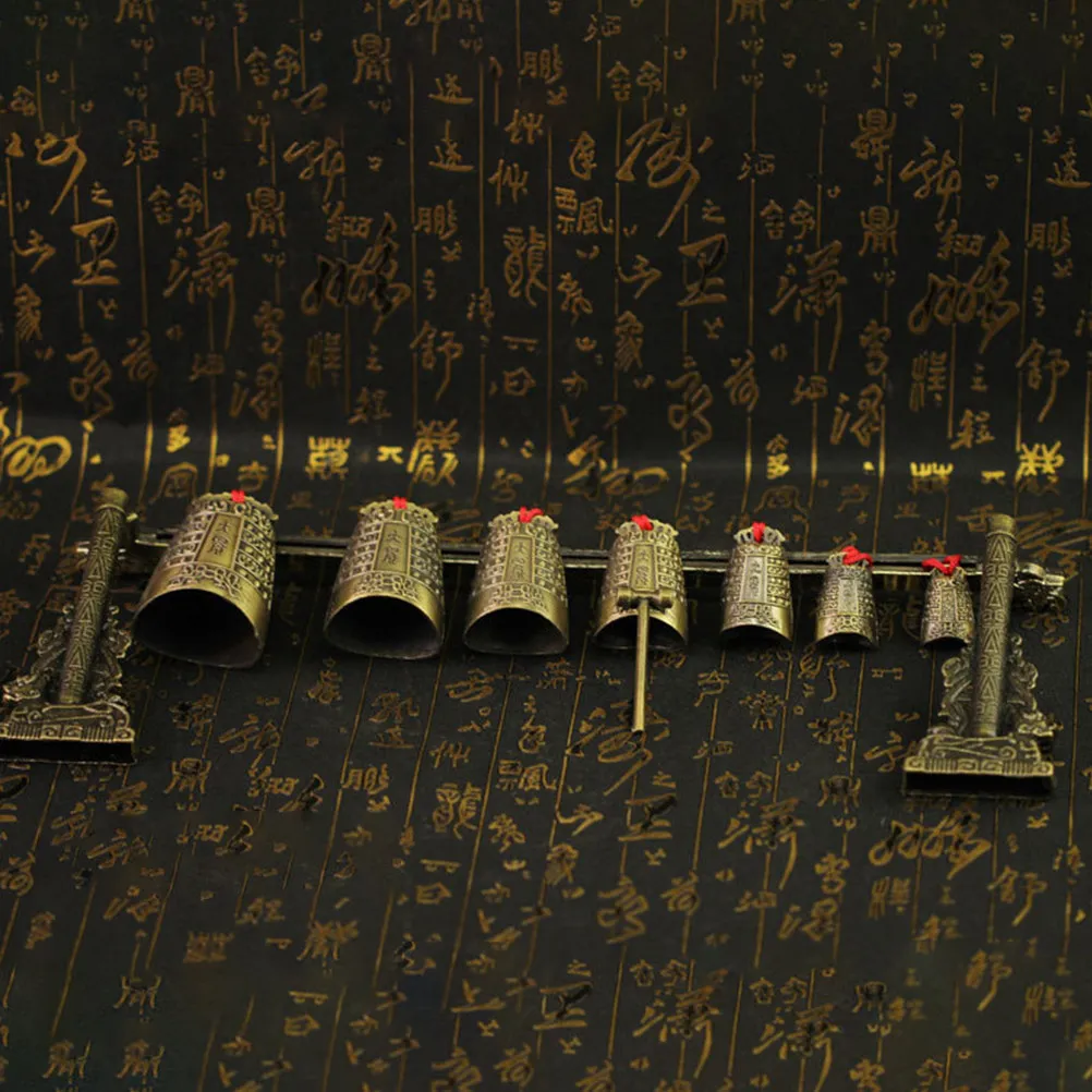 

Single Layer Chimes Desktop Ornament Vintage Alloy Chime Percussion Instrument Indoor Decor Ancient Musical Instrument