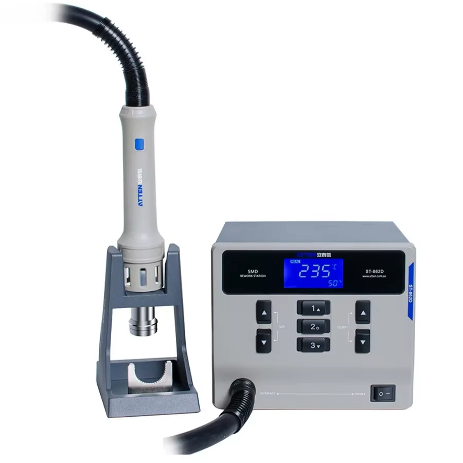 

ST-862D Pro-Grade Heat Gun Brushless Motor Turbo Airflow Quick-Change Heating Core Industrial Rework Tool