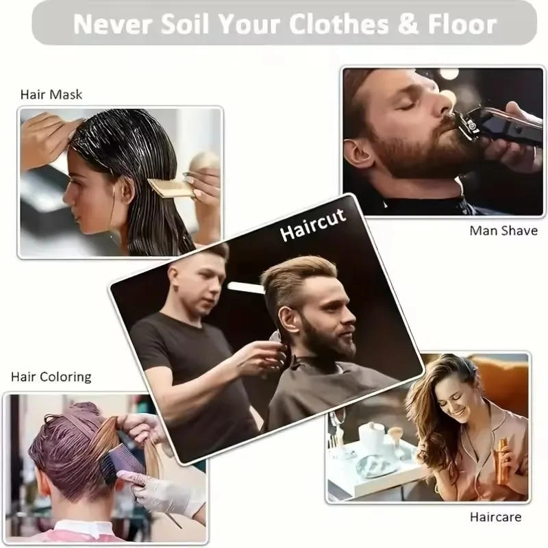 عباءة احترافية لقص الشعر بجودة صالونات التجميل - منفضة رقبة غير لاصقة ومقاومة للماء وقابلة للتعديل لمصففي الحلاقة