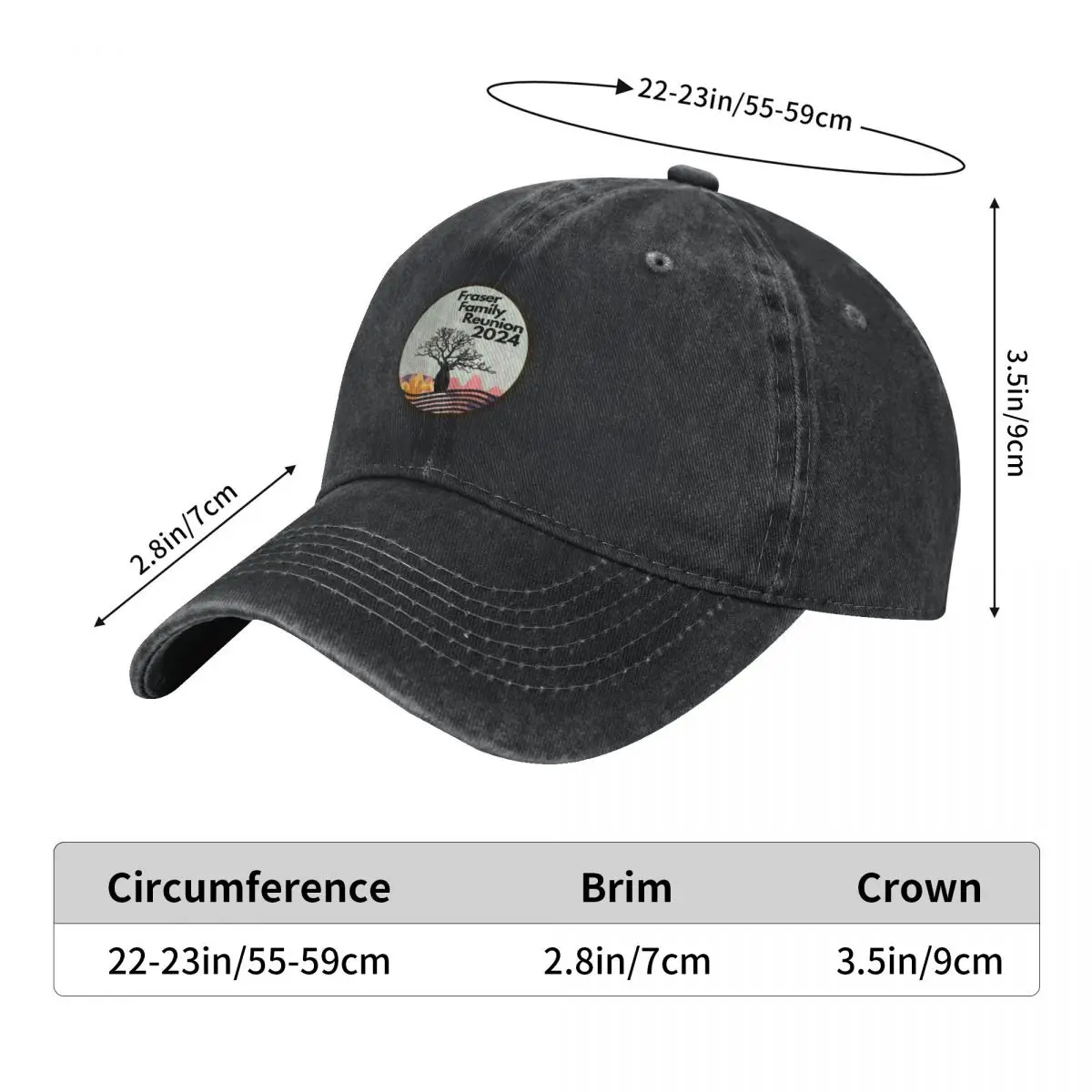 Fraser Family Reunion Kimberley Country Baseball Cap Rave Visor western Hat Baseball For Men Women's