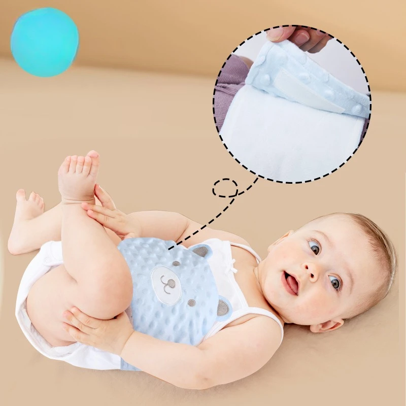 قطعة أثرية مضادة لانتفاخ البطن والمغص لتدفئة البطن، الطفل، حديث الولادة في فبراير، العادم، وسادة ضغط ساخنة للفاصوليا الحمراء