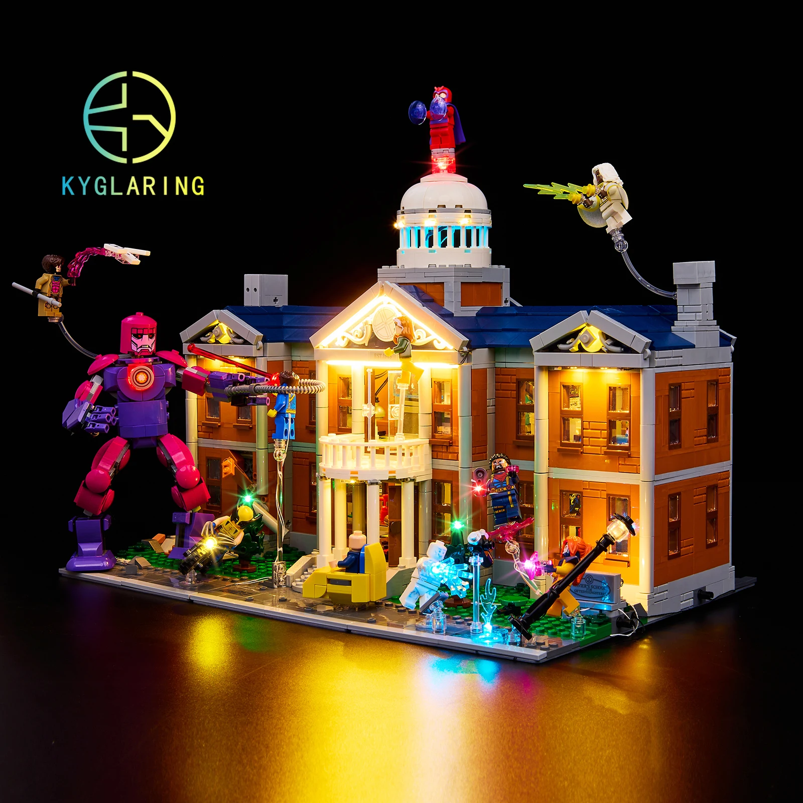 Kyglaring Led Lighting Set DIY Toys for X-Men: The X-Mansion 76294 Collection Building Blocks(The Model Not Included)