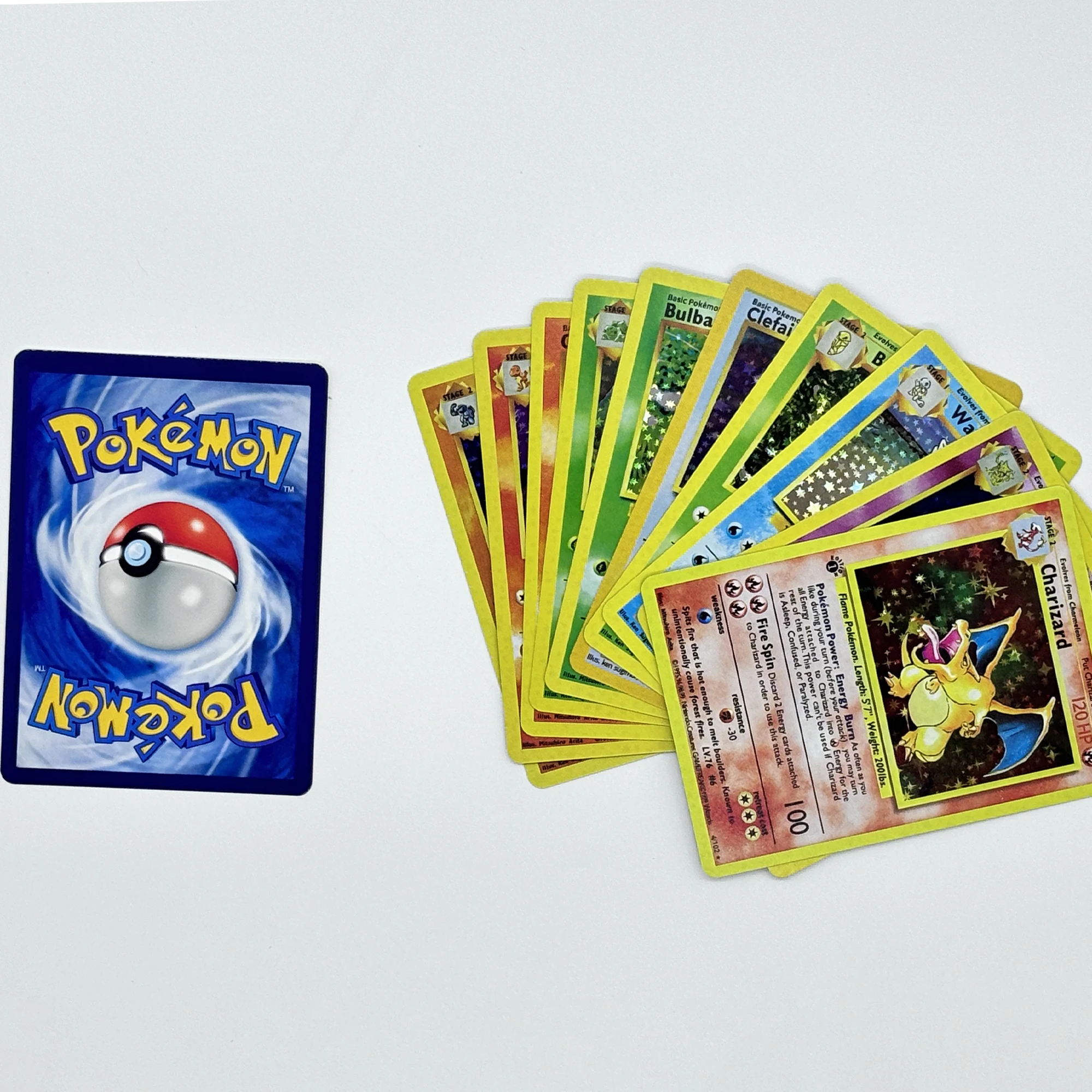 11Pcs/set Diy Self Made First Generation PTCG Charmander Bulbasaur Collection Flash Card Classic Anime Cards Gift Toys