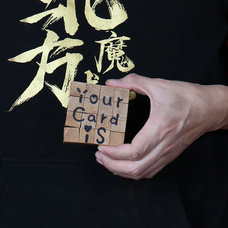 

Prophetic building blocks Wooden block prophecy 8 spades The cards you pick is your card is Building Puzzle Wooden Magic tricks