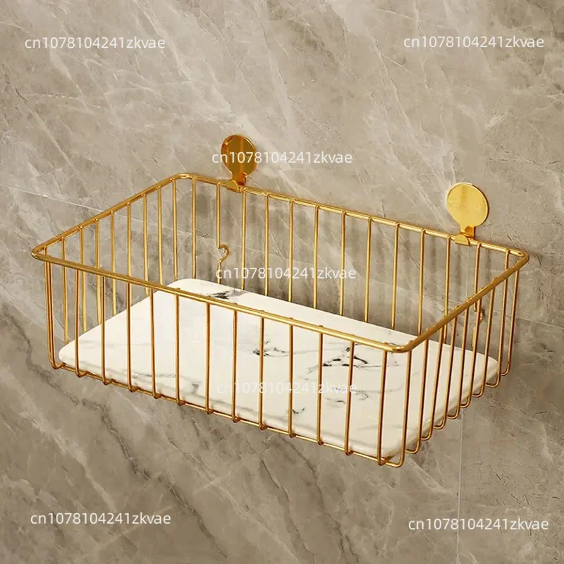 

Toilet Toilet Rack, Washbasin, Free Perforated Wall Hanging Storage Rack, Light Luxury