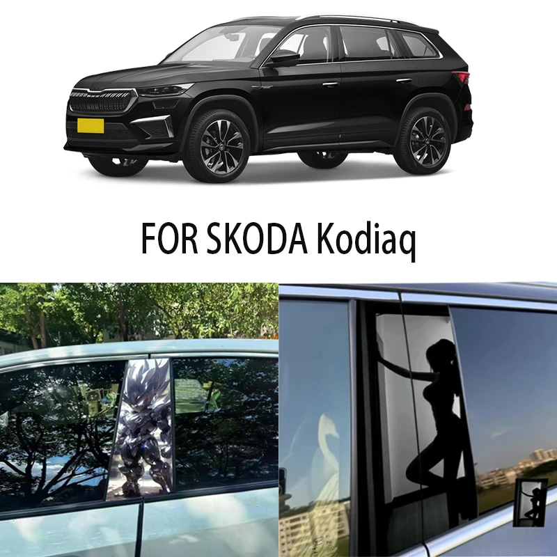 

Door Window Decoration Trims Pillar Posts Stickers Auto Styling For SKODA Kodiaq Car accessories