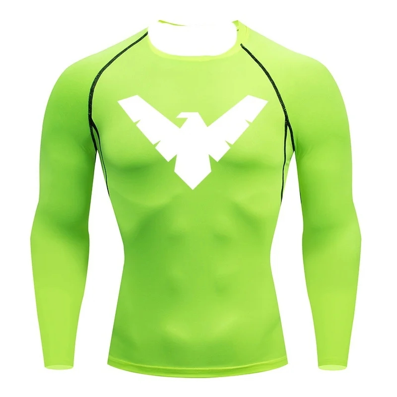 Spring and Autumn Long Sleeve T-shirt Nightwing Leisure Simple Sports Fitness T-shirt Adult Oversized Women Adult Children's Top