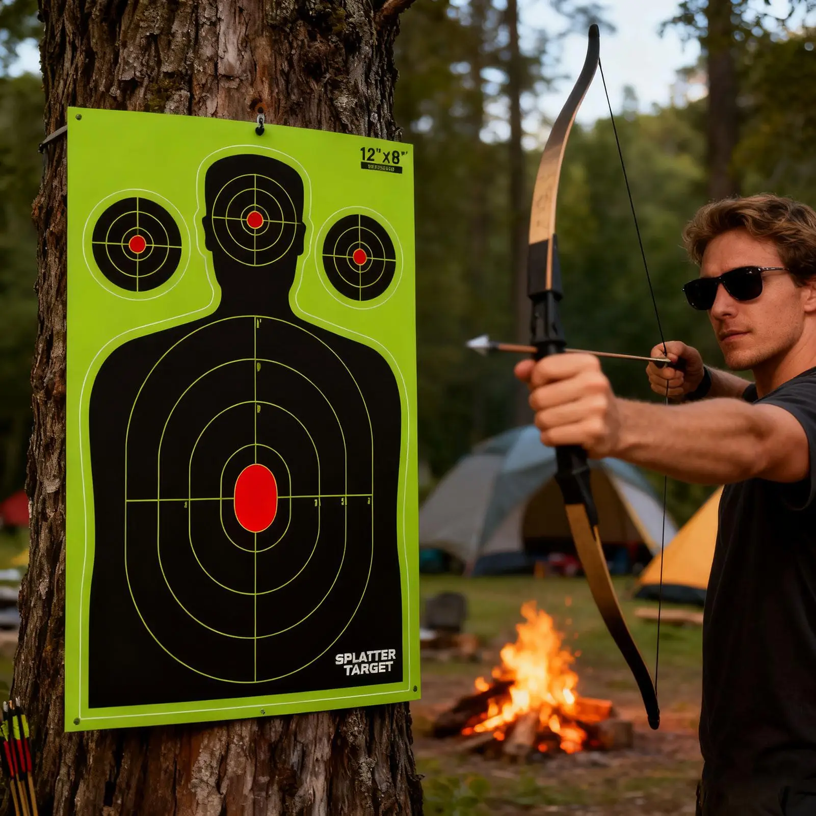 Target Stickers 10 Pieces 18x12 Inch Splatter Targets High Visibility Shots Paper for Outdoor Practice Competition Daily
