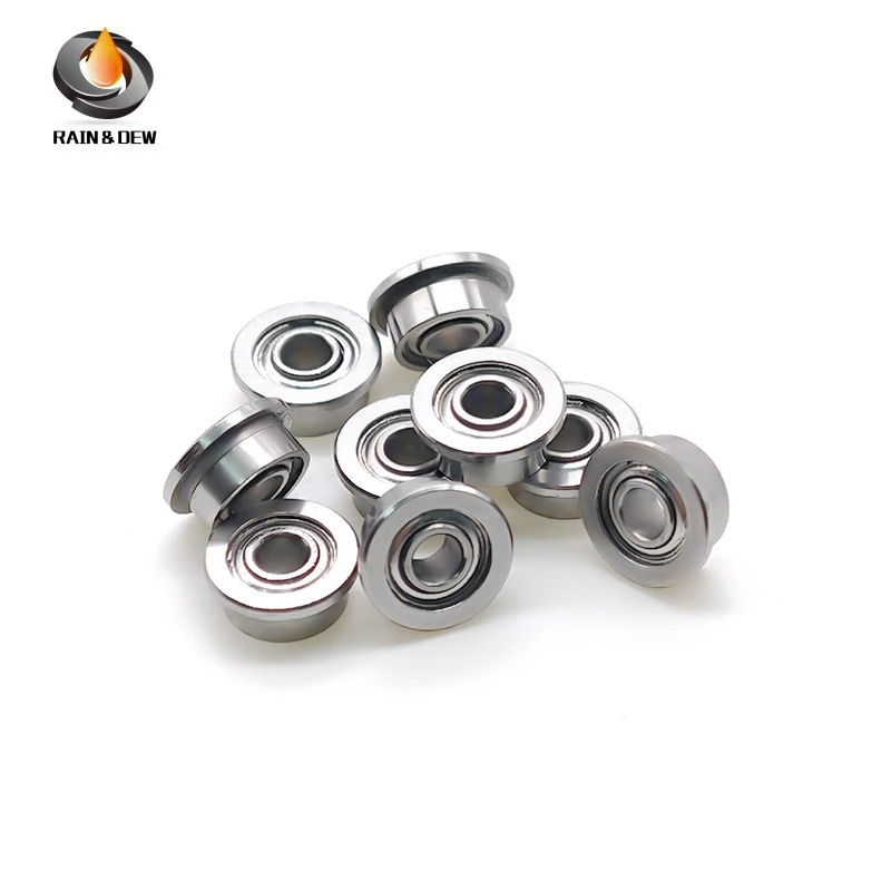 10pcs Flanged Bearings Bore 2mm 3mm 4mm 5mm 6mm 7mm 8mm 9mm F685ZZ F687ZZ F692ZZ F696ZZ Ball Bearing With Flange