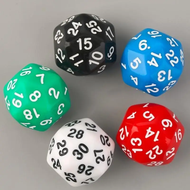 5pcs 30 Sided Game Dices Prop Образовательные игруше