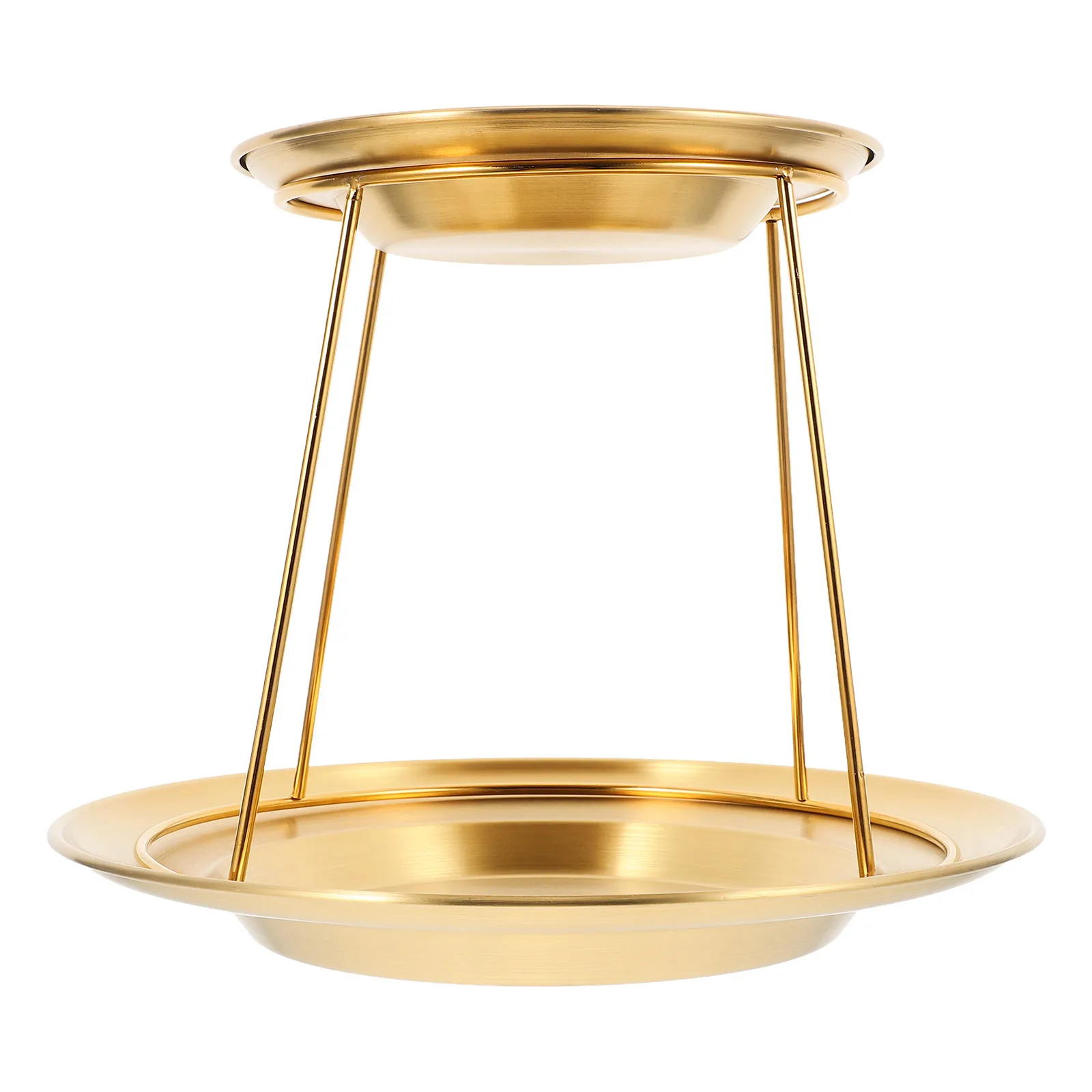 

Seafood Plate Set Stainless Steel Tray Double Layer Cake Stand Dessert Tower Oyster Platter Food Serving Round Tiered Storage