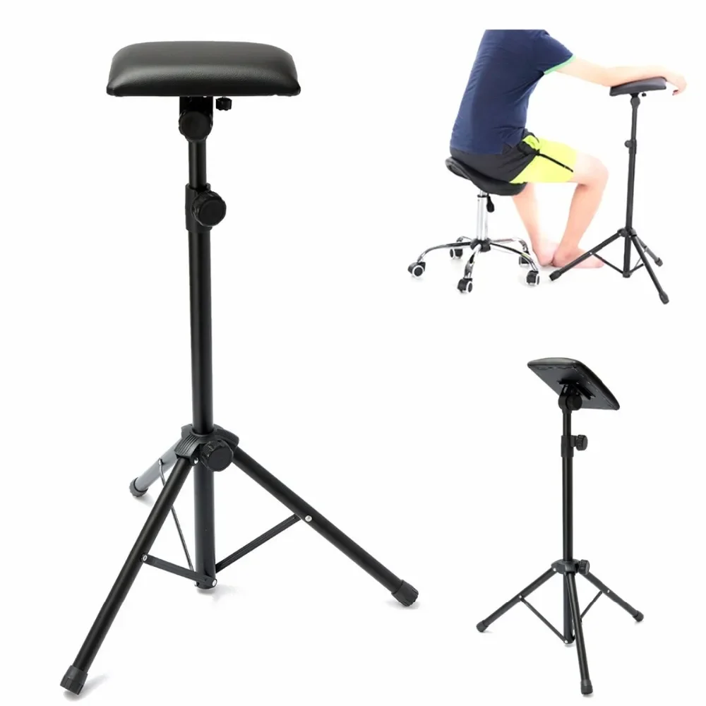 Totalmente ajustável Ferro Tattoo Braço Leg Rest Stand, cadeira portátil para Tattoo, Studio Work Supply, Bed Stool, 65-125cm