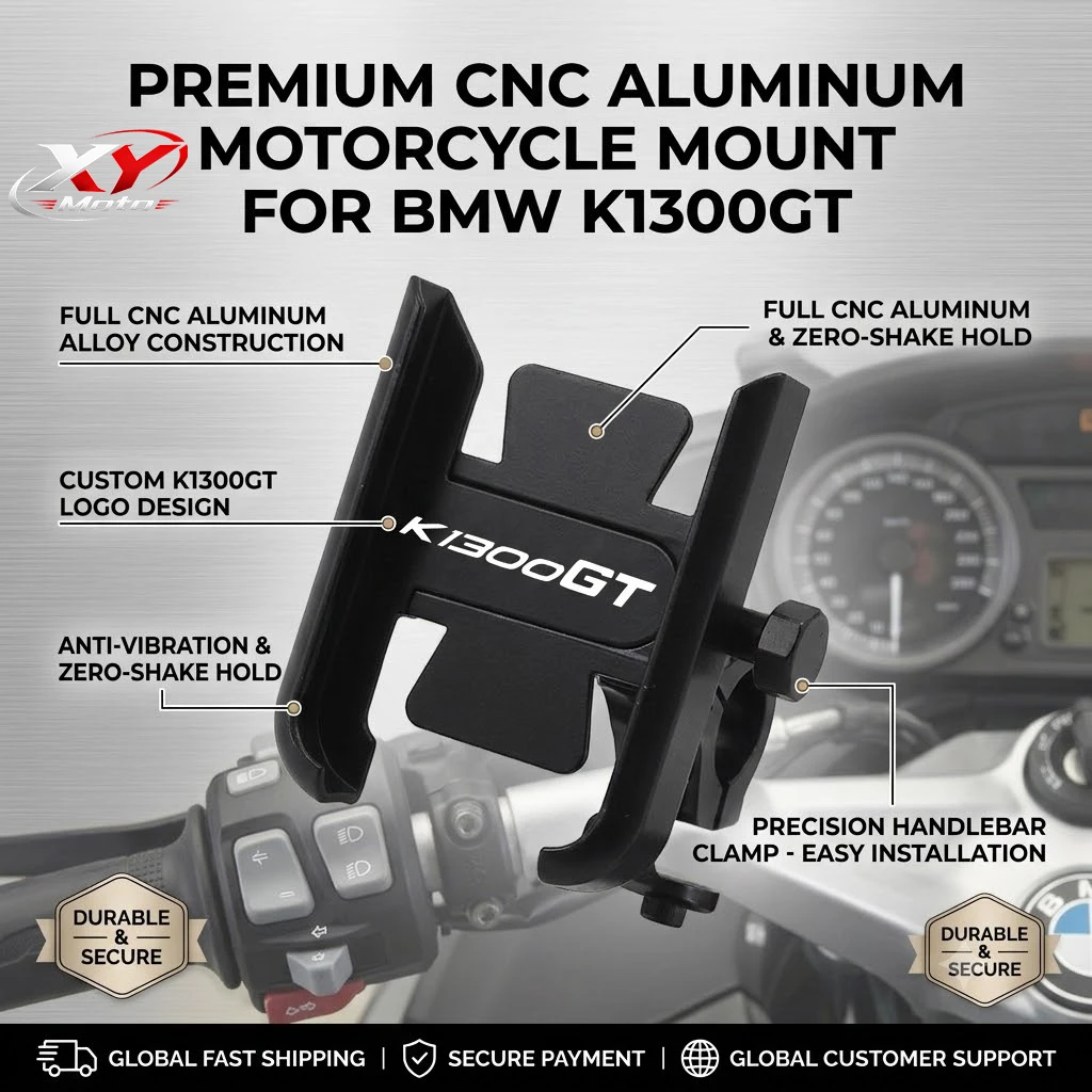 Motorcycle Handlebar Mobile Phone Holder GPS Stand Bracket With LOGO For BMW K1300GT K1300R K1300S K1300 GT K 1300R K 1300 S