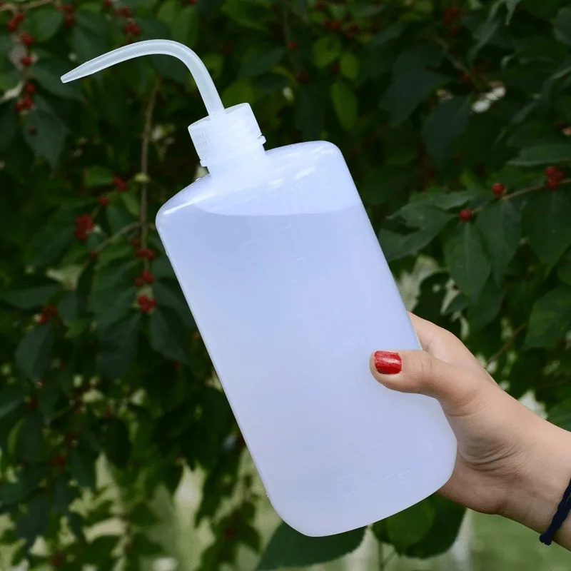 긴 곡선 주둥이 급수 도구, 스퀴즈 타입 뾰족한 주둥이 급수 냄비, 원예 용품, 250, 500, 1000mL