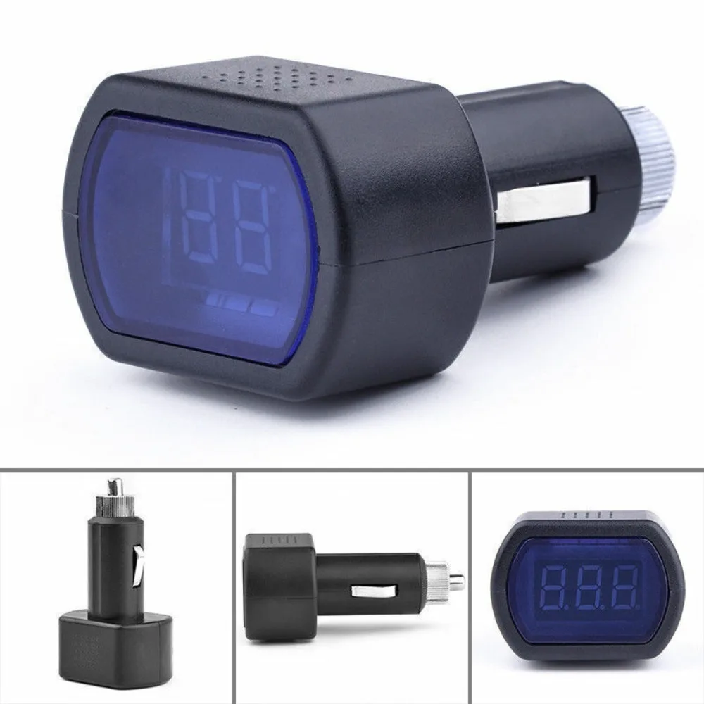 Medidor Digital LED para coche, Monitor de voltaje, encendedor de cigarrillos, medidor de voltaje de batería