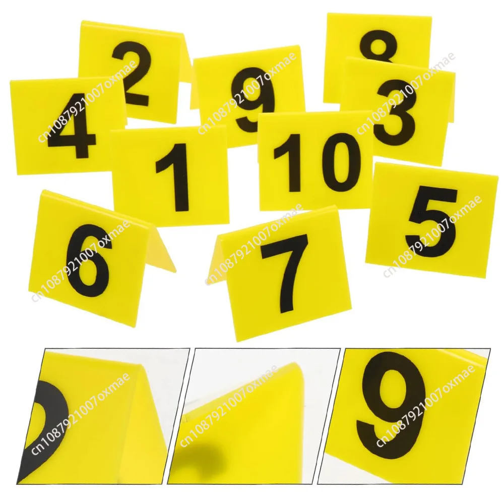 NEW High-end 10 Pcs Evidence Markers Detective Scene Markers Decorations Number ID Tents For Clue Game Acrylic Party Halloween