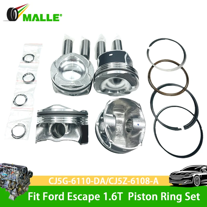 

Engine Piston with Ring Set 79 mm STD For Ford Escape 1.6T 4 Pcs Auto Repair Car Accessories Parts Kit CJ5G-6110-DA CJ5G-6148-AA