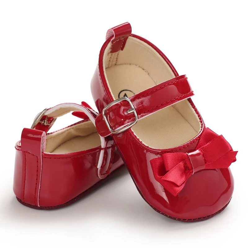 New Fashion Newborn Red Baby Shoes Non-slip Cloth Bottom Shoes For Girls Elegant And Noble Leisure Baby First Walking Shoes