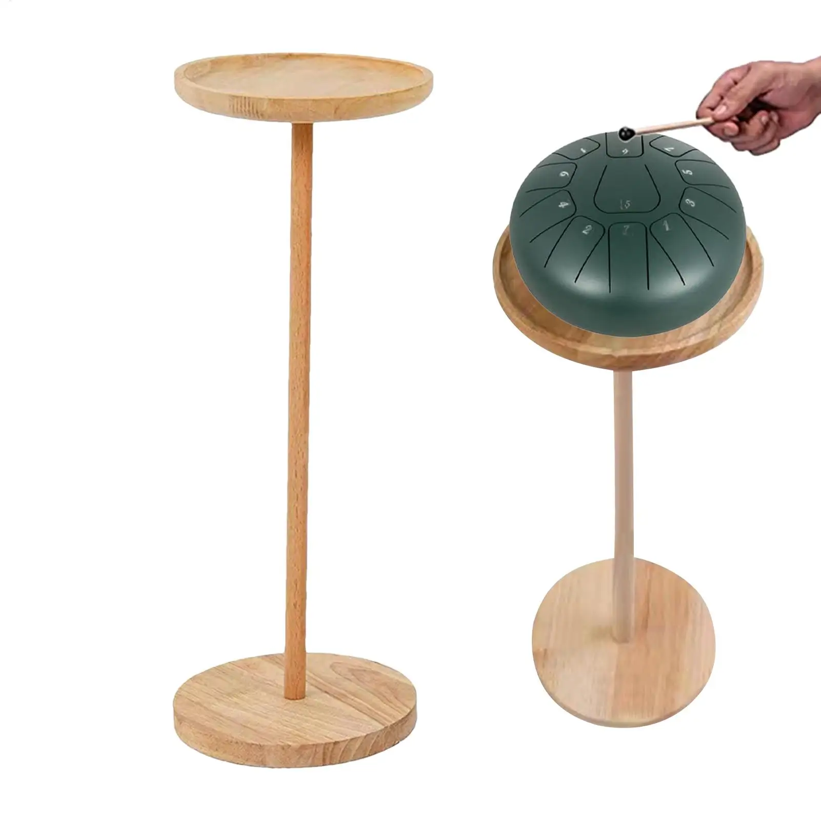 Soporte Handpan, soporte de instrumentos musicales de percusión de madera, soporte de almacenamiento de instrumentos de percusión de madera para grabación de profesores de música