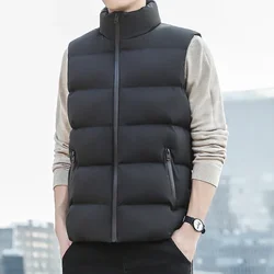 Men Vest Windproof Vest Men Jacket Sleeveless Vest Winter Jacket Casual Coat Male Down Cotton Warm Thicken Waistcoat Thick Gilet