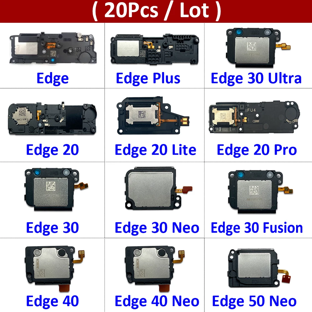 20Pcs, Loud Speaker Buzzer Ringer Loudspeaker Flex Cable For Moto Edge 20 30 40 50 Neo Pro Fusion Ultra Lite Plus