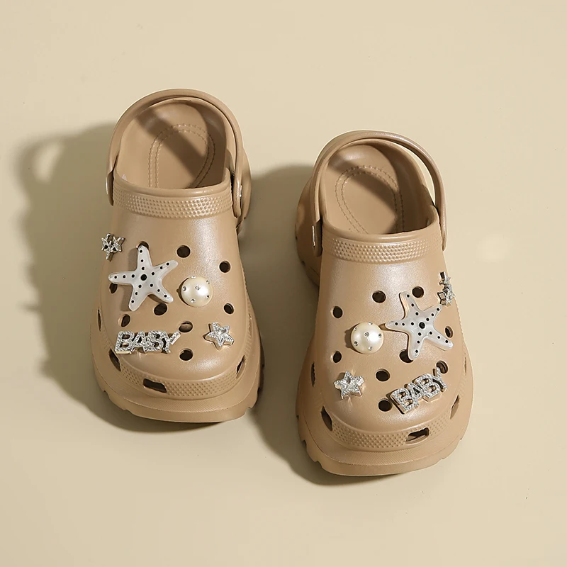 Damen Sommer-Clogs, Weiche Sohle, Höhenerhöhende, Geschlossene Strandsandalen für Draußen