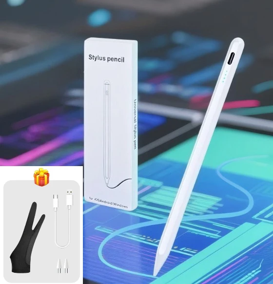 

Перезаряжаемый стилус для Android с функцией защиты от случайных касаний, тонким наконечником и отсутствием задержки, совместимый с Samsung, Huawei, Xiaomi