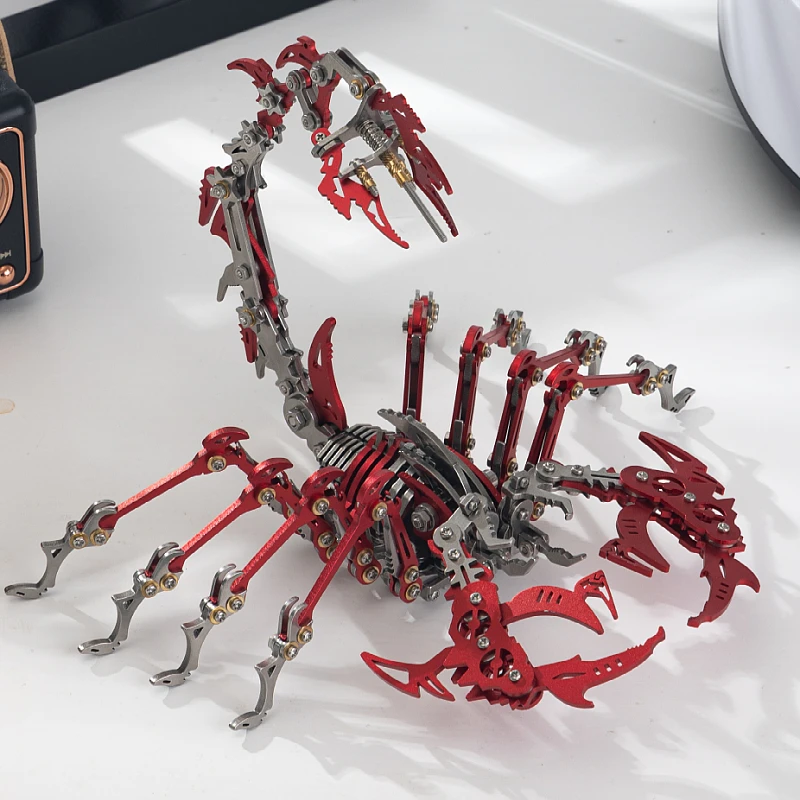 MOKR  Animal Color 3D Metal Puzzle Scorpion Gift And Toys Puzzle For Kids Adults Learning Education Steel DIY Jigsaw Model