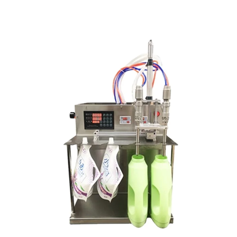 Semi-Automatic Customize Filling Heads Spout Pouch Bag Doypack Liquid Drinking Water Filling Capping Packing Machine