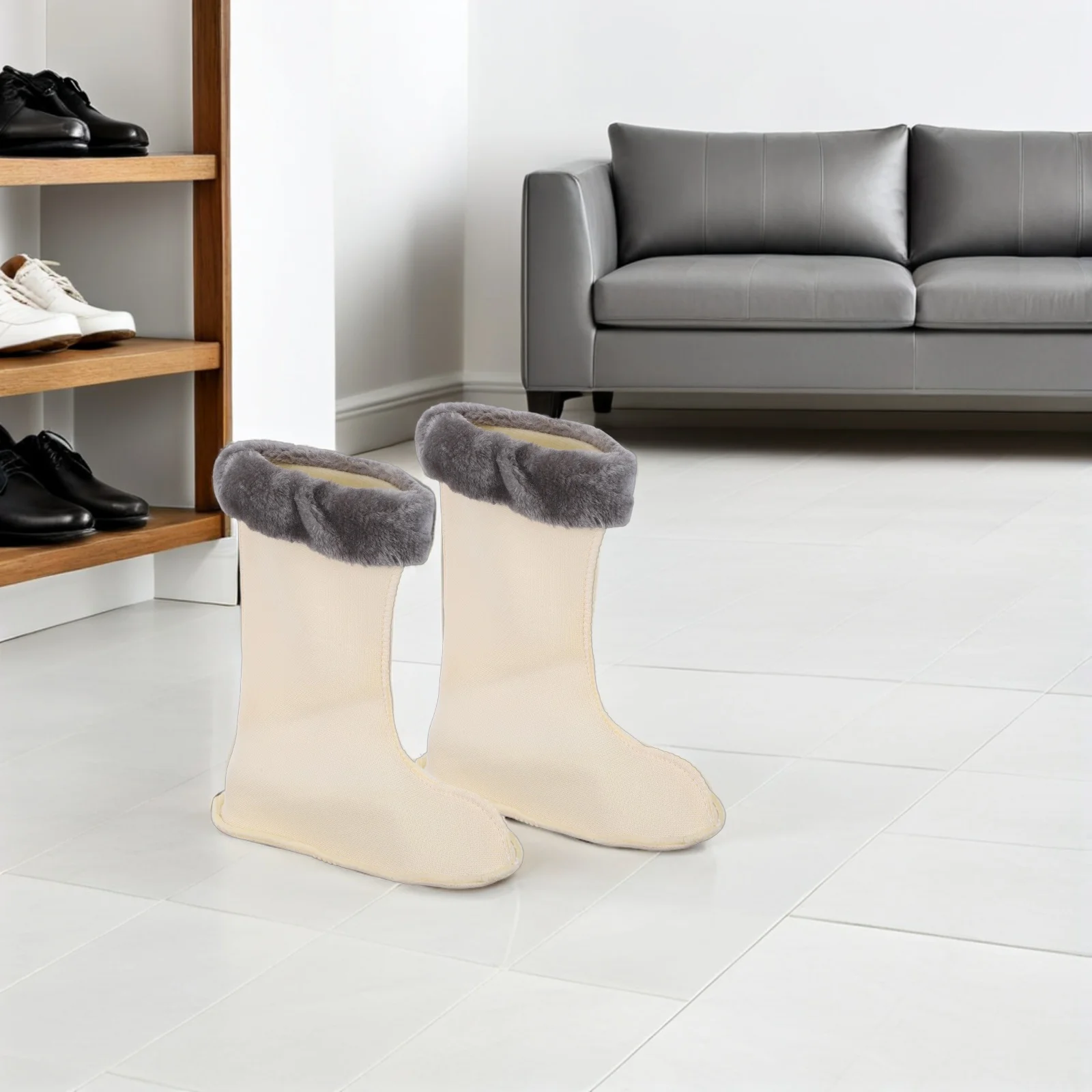 

Cotton Insert Rain Boot Liner Thick Warm Winter Insulated Snowproof Replacement Socks for Outdoor Protection Comfort