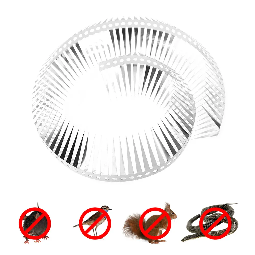 0.5/1m Stainless Steel Bird Spikes Flexible Entangle Design Squirrel Deterrent Waterproof Bendable Anti Pigeon Spikes Garden