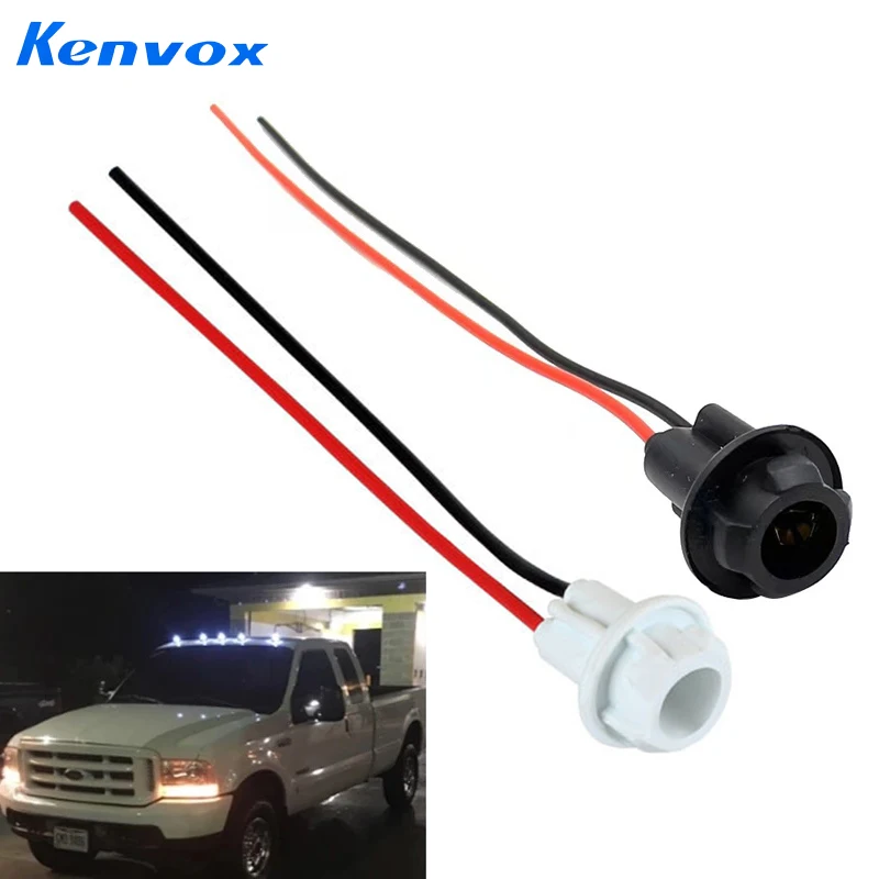 T10 Auto Car Socket Connector Extension DC 0V ~ 12V Light Bulb Socket W5W 168 194 For Cars Trucks Boats Lamp Base Fittings